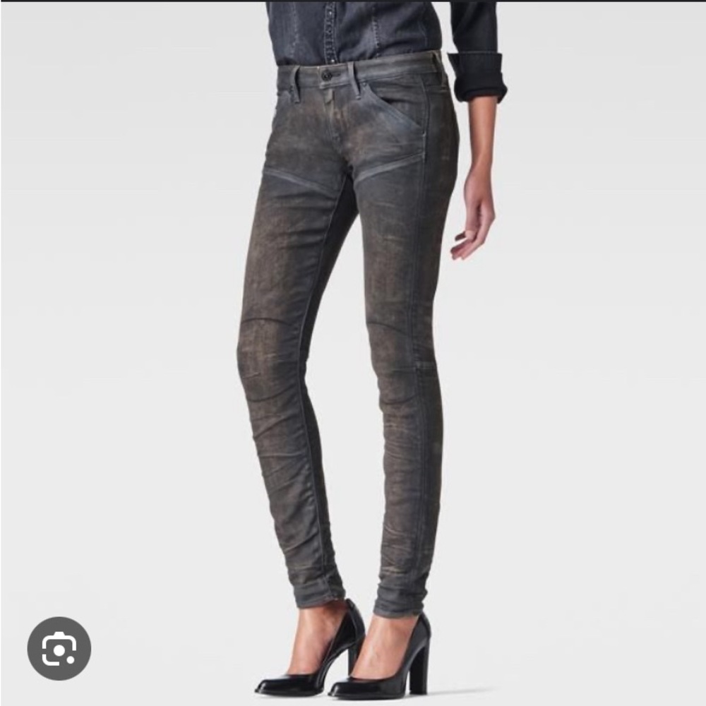 WOMENS G-STAR RAW SKINNY JESNS SIZE 27/34 DARK COBBLER NEW WITHOUT TAGS